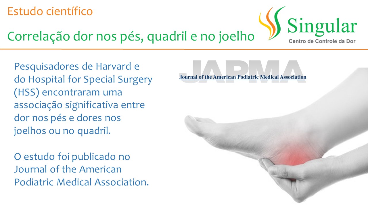 relação dor no pé e dor no joelho e quadril